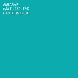 #0BABAE - Eastern Blue Color Image